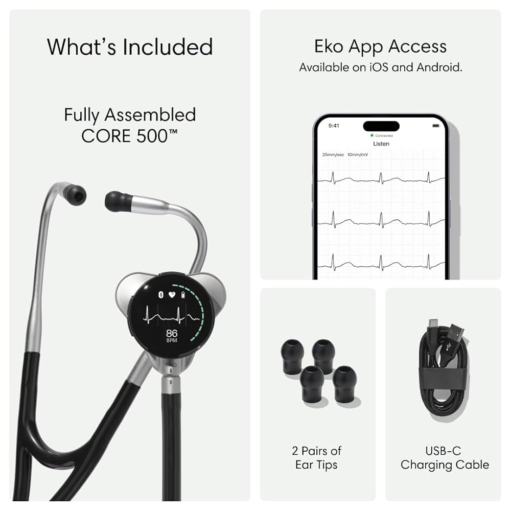 Eko DUO 電子聴診器　心電図取得　AI自動判別 Eko DUO デジタル聴診器 ユーザーマニュアル